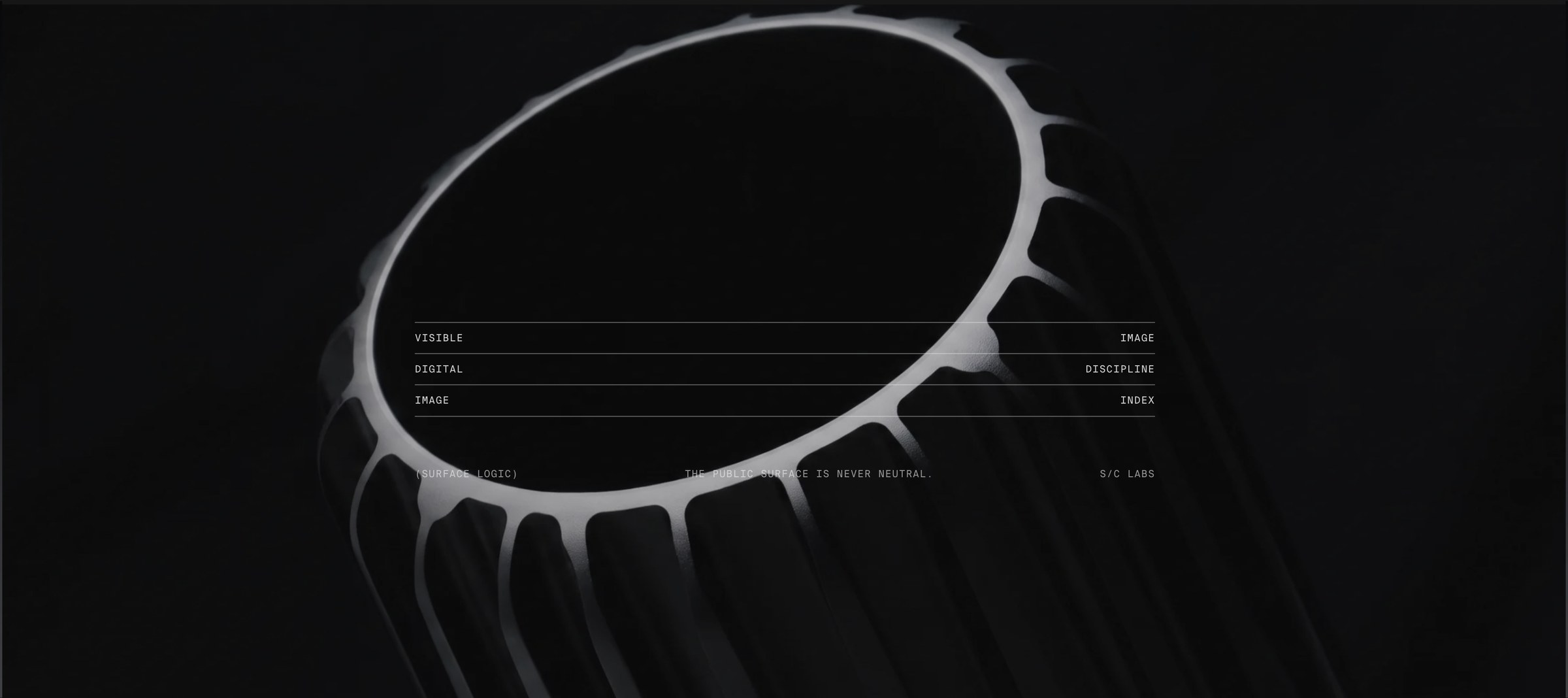 A ring-shaped instrument with data captions